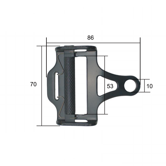 Slide Adjuster With Latch Tongue