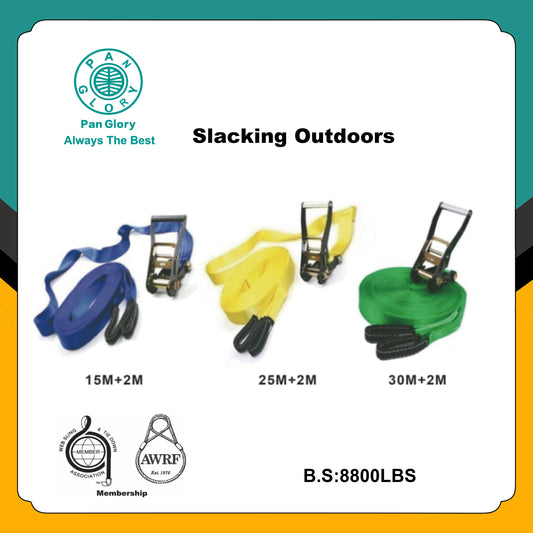 Slackline with Tree Protectors and Carry Bag, Backyard Tightrope and Ninja Obstacle Course for Kids and Adults - Easy Setup for Balance Training and Core Strength